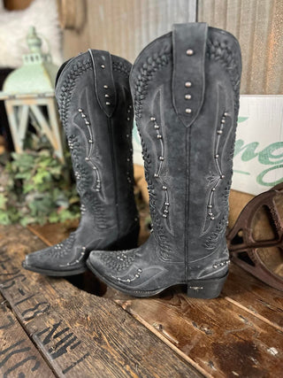Lane Boots Cossette Boots in Jet Black *FINAL SALE*-Women's Boots-Lane Boots-Lucky J Boots & More, Women's, Men's, & Kids Western Store Located in Carthage, MO