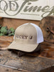 Khaki/White/Brown Logo