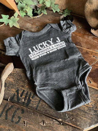 LJ Onesies-Baby Onesies-The Dugout-Lucky J Boots & More, Women's, Men's, & Kids Western Store Located in Carthage, MO