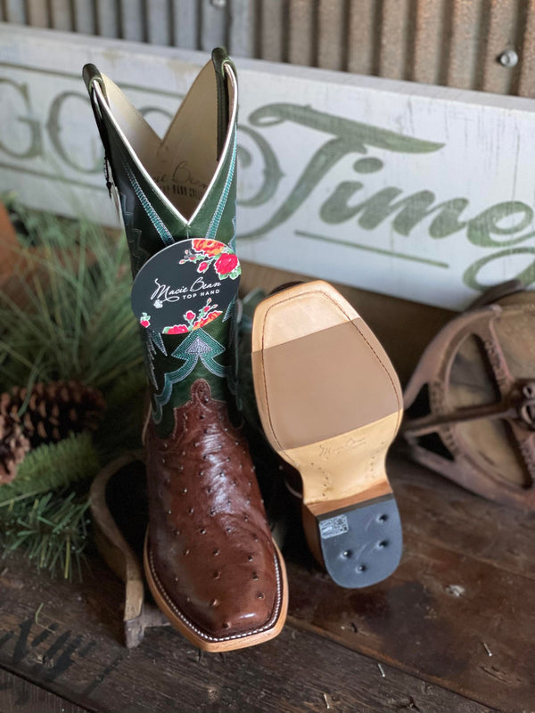 MB Kango Tobac Full Quill Cutter Toe Boots-Women's Boots-Anderson Bean-Lucky J Boots & More, Women's, Men's, & Kids Western Store Located in Carthage, MO