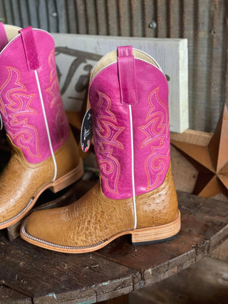 Macie Bean Women's Antique Saddle Smooth Ostrich Boot-Women's Boots-Macie Bean-Lucky J Boots & More, Women's, Men's, & Kids Western Store Located in Carthage, MO