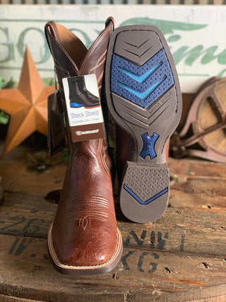 Men's Ariat Reckoning Dark Tabac Smooth Quill Ostrich Boot-Men's Boots-Ariat-Lucky J Boots & More, Women's, Men's, & Kids Western Store Located in Carthage, MO