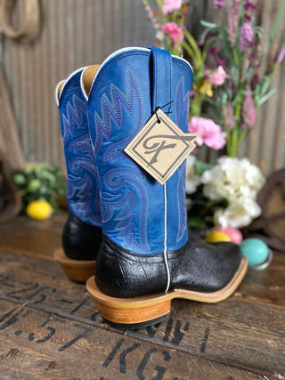 Mens Fenoglio Black Smooth Quill Ostrich Boot-Men's Boots-Fenoglio Boots-Lucky J Boots & More, Women's, Men's, & Kids Western Store Located in Carthage, MO