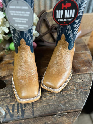 Mens Horse Power Antique Saddle Smooth Quill Boot-Men's Boots-Horse Power-Lucky J Boots & More, Women's, Men's, & Kids Western Store Located in Carthage, MO