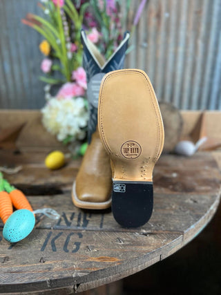 Mens Horse Power Antique Saddle Smooth Quill Boot-Men's Boots-Horse Power-Lucky J Boots & More, Women's, Men's, & Kids Western Store Located in Carthage, MO