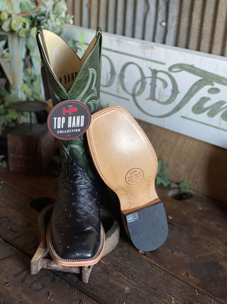 Men's Horse Power Black Full Quill Ostrich Boot-Men's Boots-Horse Power-Lucky J Boots & More, Women's, Men's, & Kids Western Store Located in Carthage, MO
