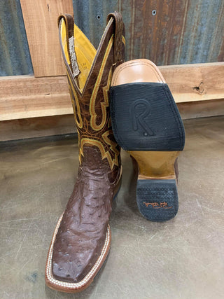 Rod Patrick Brown Full Quill Ostrich *FINAL SALE*-Men's Boots-Rod Patrick-Lucky J Boots & More, Women's, Men's, & Kids Western Store Located in Carthage, MO