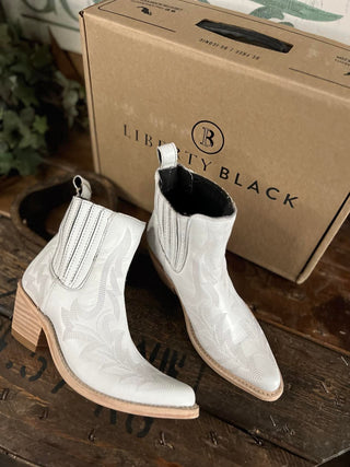 Simone Bootie in Missouri Blanco by Liberty Black *FINAL SALE*-Women's Boots-Liberty Black-Lucky J Boots & More, Women's, Men's, & Kids Western Store Located in Carthage, MO