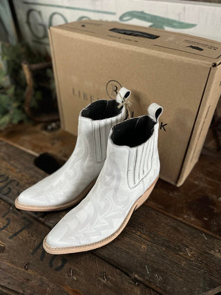 Simone Bootie in Missouri Blanco by Liberty Black *FINAL SALE*-Women's Boots-Liberty Black-Lucky J Boots & More, Women's, Men's, & Kids Western Store Located in Carthage, MO