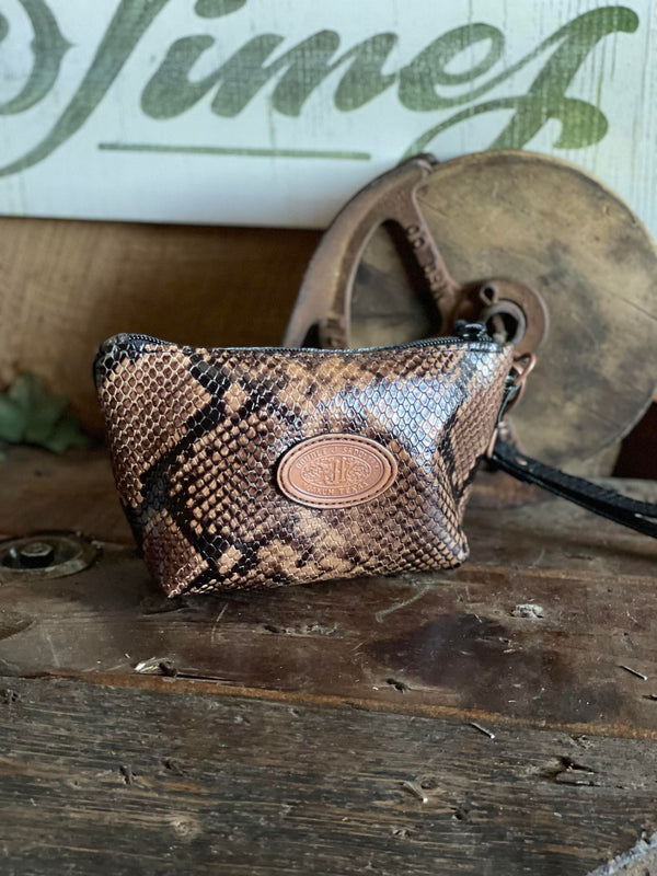 Copperhead Snake Print Small Make-Up Pouch-Cosmetic Bags-DOUBLE J SADDLERY-Lucky J Boots & More, Women's, Men's, & Kids Western Store Located in Carthage, MO