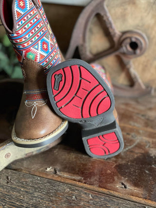 Toddler Twister Daniella Aztec Boots-Kids Boots-M & F Western Products-Lucky J Boots & More, Women's, Men's, & Kids Western Store Located in Carthage, MO