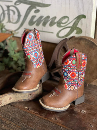 Toddler Twister Daniella Aztec Boots-Kids Boots-M & F Western Products-Lucky J Boots & More, Women's, Men's, & Kids Western Store Located in Carthage, MO