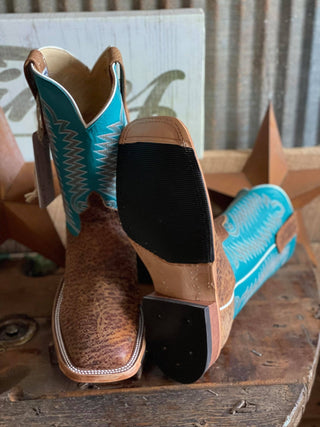 Women's Anderson Bean Autumn Teal Kid Tag Boar Boot-Women's Boots-Anderson Bean-Lucky J Boots & More, Women's, Men's, & Kids Western Store Located in Carthage, MO