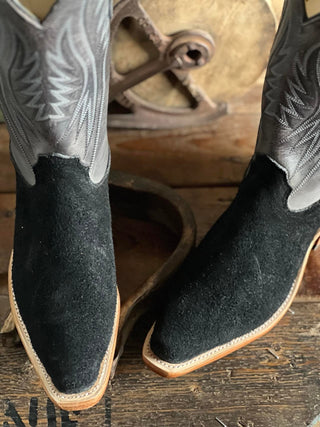 Women's Fenoglio Black Victorian Roughout Boot-Women's Boots-Fenoglio Boots-Lucky J Boots & More, Women's, Men's, & Kids Western Store Located in Carthage, MO
