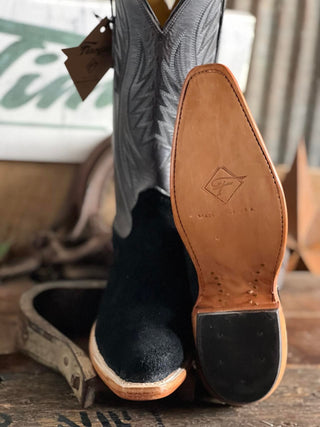 Women's Fenoglio Black Victorian Roughout Boot-Women's Boots-Fenoglio Boots-Lucky J Boots & More, Women's, Men's, & Kids Western Store Located in Carthage, MO