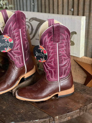 Women's Macie Bean Kango Tobacco Smooth Quill Boot-Women's Boots-Macie Bean-Lucky J Boots & More, Women's, Men's, & Kids Western Store Located in Carthage, MO