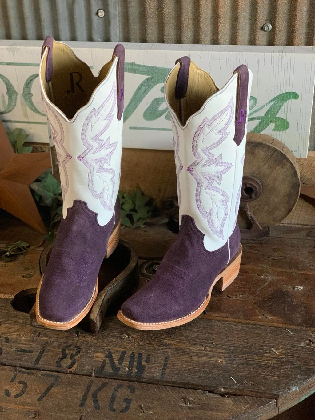 Women's R. Watson Plum Roughout Boot – Lucky J Boots & More