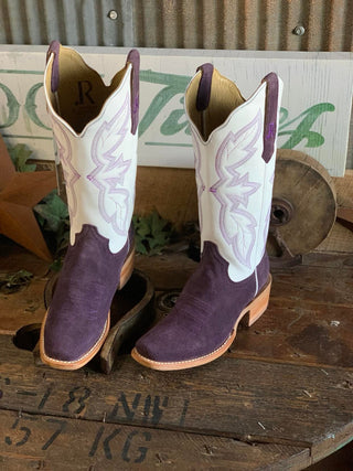 Women's R. Watson Plum Roughout Boot-Women's Boots-R. Watson-Lucky J Boots & More, Women's, Men's, & Kids Western Store Located in Carthage, MO