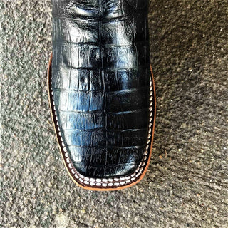 Youth Anderson Bean Black Caiman Print Boot-Kids Boots-Anderson Bean-Lucky J Boots & More, Women's, Men's, & Kids Western Store Located in Carthage, MO