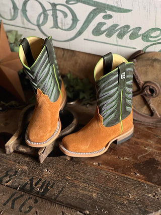 Youth Anderson Bean Rust Suede Boot-Kids Boots-Anderson Bean-Lucky J Boots & More, Women's, Men's, & Kids Western Store Located in Carthage, MO