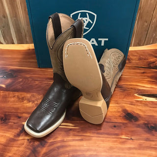 Youth Ariat Fudgesickle Tumblin Tan Square Toe Boots-Kids Boots-Ariat-Lucky J Boots & More, Women's, Men's, & Kids Western Store Located in Carthage, MO
