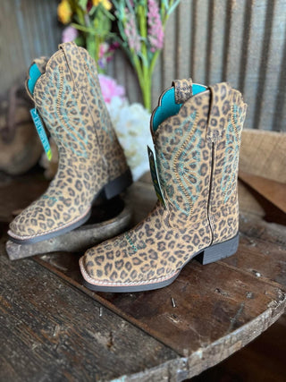 Youth Ariat Primetime Boots in Faded Leopard-Kids Boots-Ariat-Lucky J Boots & More, Women's, Men's, & Kids Western Store Located in Carthage, MO