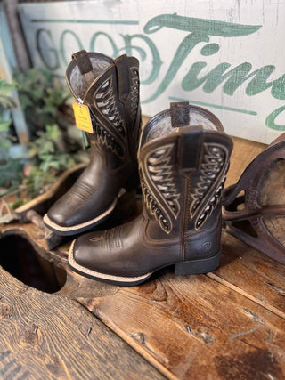 Youth Ariat Quickdraw VentTEK Square Toe Boots-Kids Boots-Ariat-Lucky J Boots & More, Women's, Men's, & Kids Western Store Located in Carthage, MO