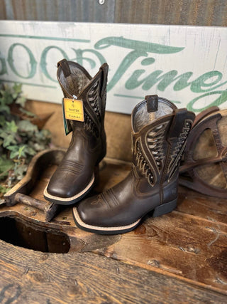 Youth Ariat Quickdraw VentTEK Square Toe Boots-Kids Boots-Ariat-Lucky J Boots & More, Women's, Men's, & Kids Western Store Located in Carthage, MO